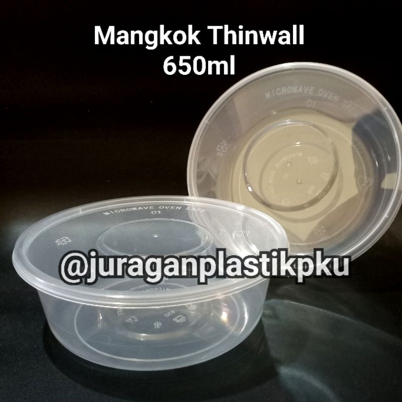 Jual Ml Mangkok Thinwall Bulat Bowl Plastik Isi Pcs Pack Dengan