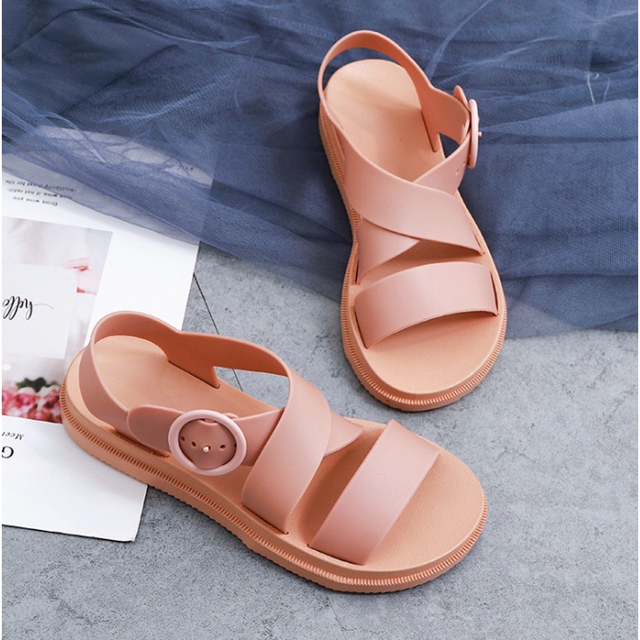 Jual Osm Jkt S Sandal Wanita Sandal Polos Wanita Bahan Jelly Sol