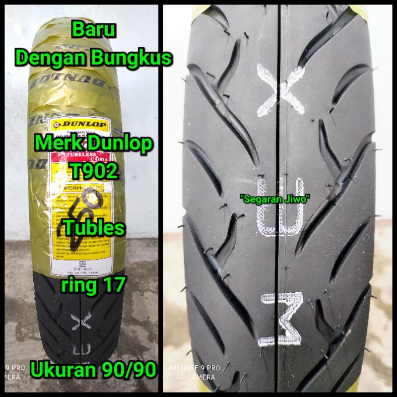 Jual Ban Tubles Motor Ring 17 Ukuran 90 90 Merk Dunlop Setara Dengan