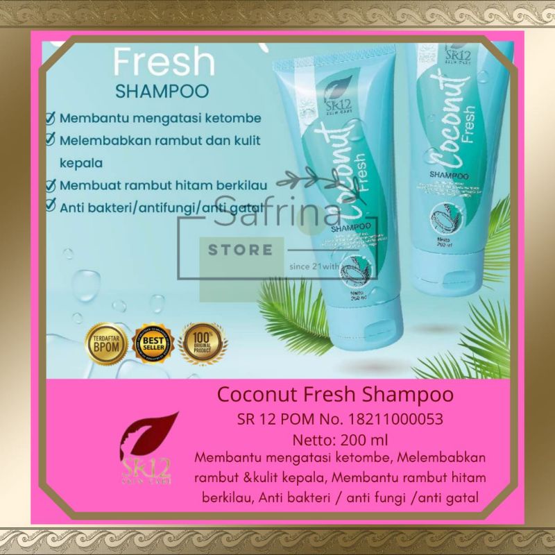 Jual Sampo SR12 Coconut Fresh Shampoo SR12 Sampo Kelapa Sampo Anti