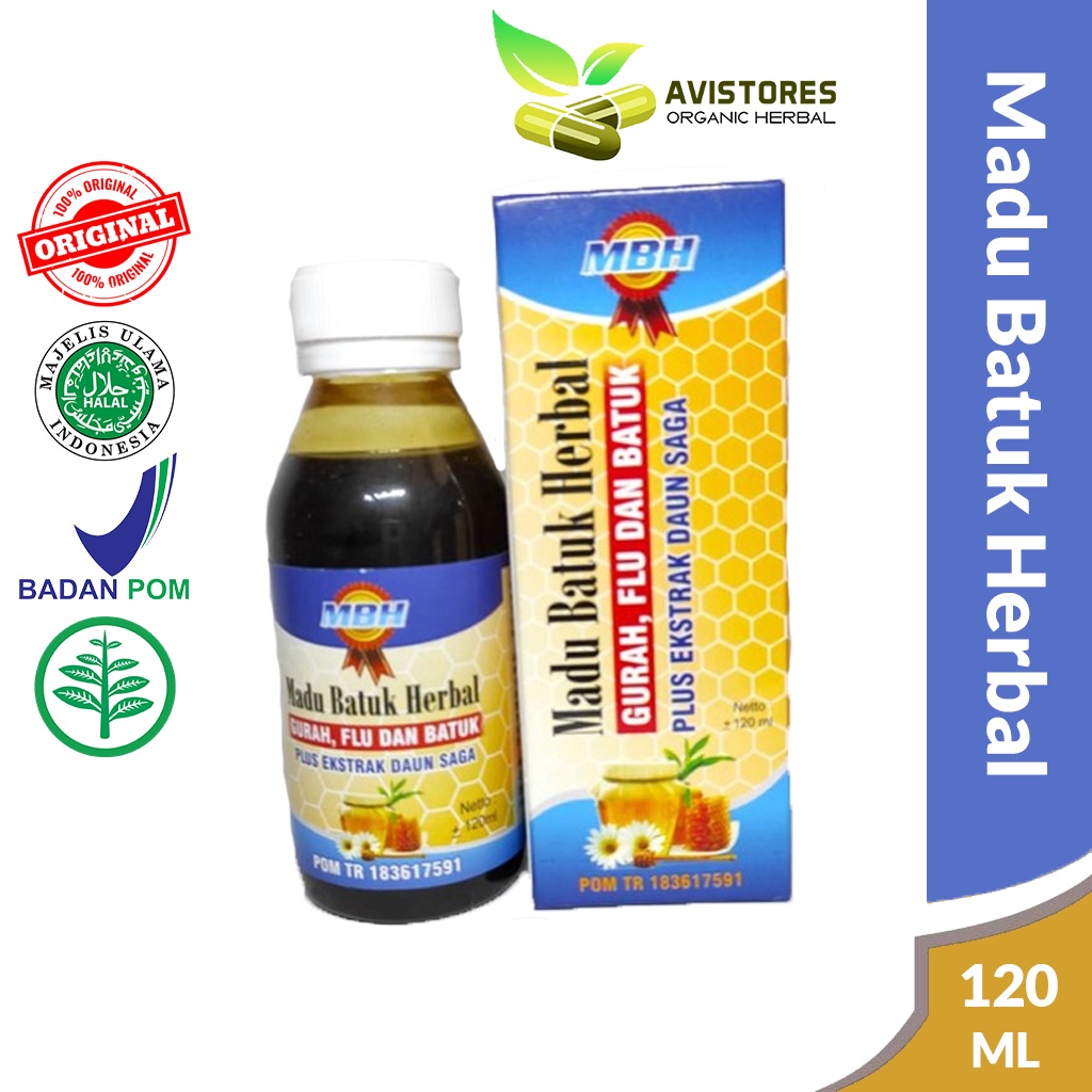 Jual Madu Batuk Herbal Mbh Plus Daun Saga Obat Flu Batuk Berdahak Pilek