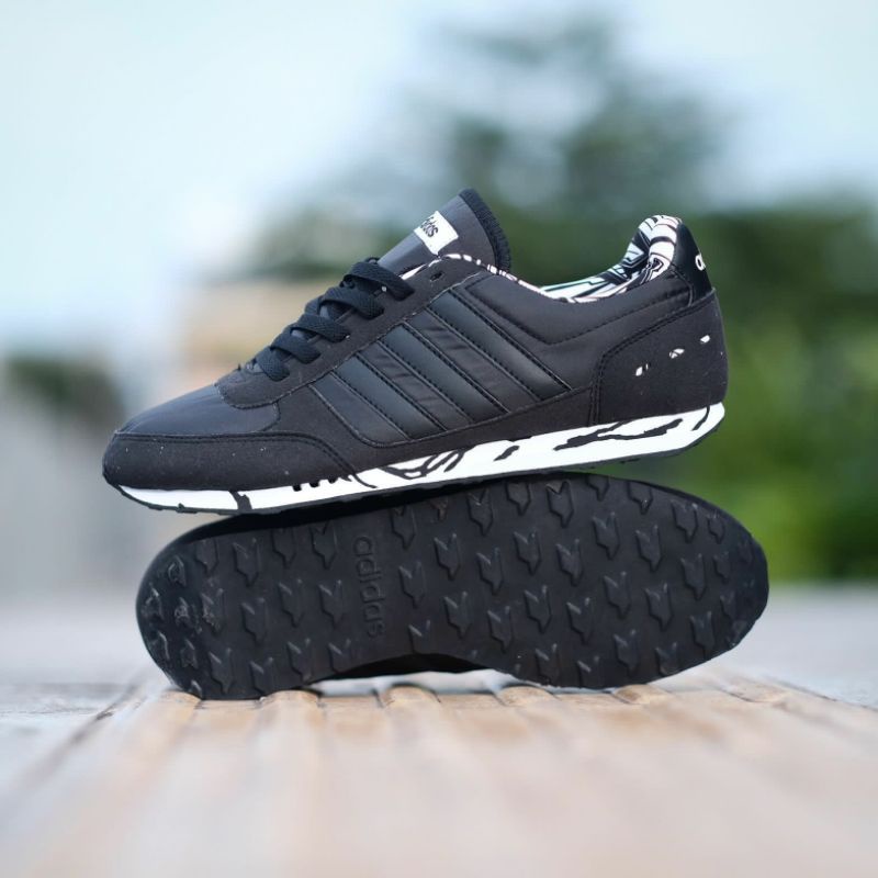 Jual Adidas Neo City Racer Black Motif ORIGINAL SALE Sepatu Adidas