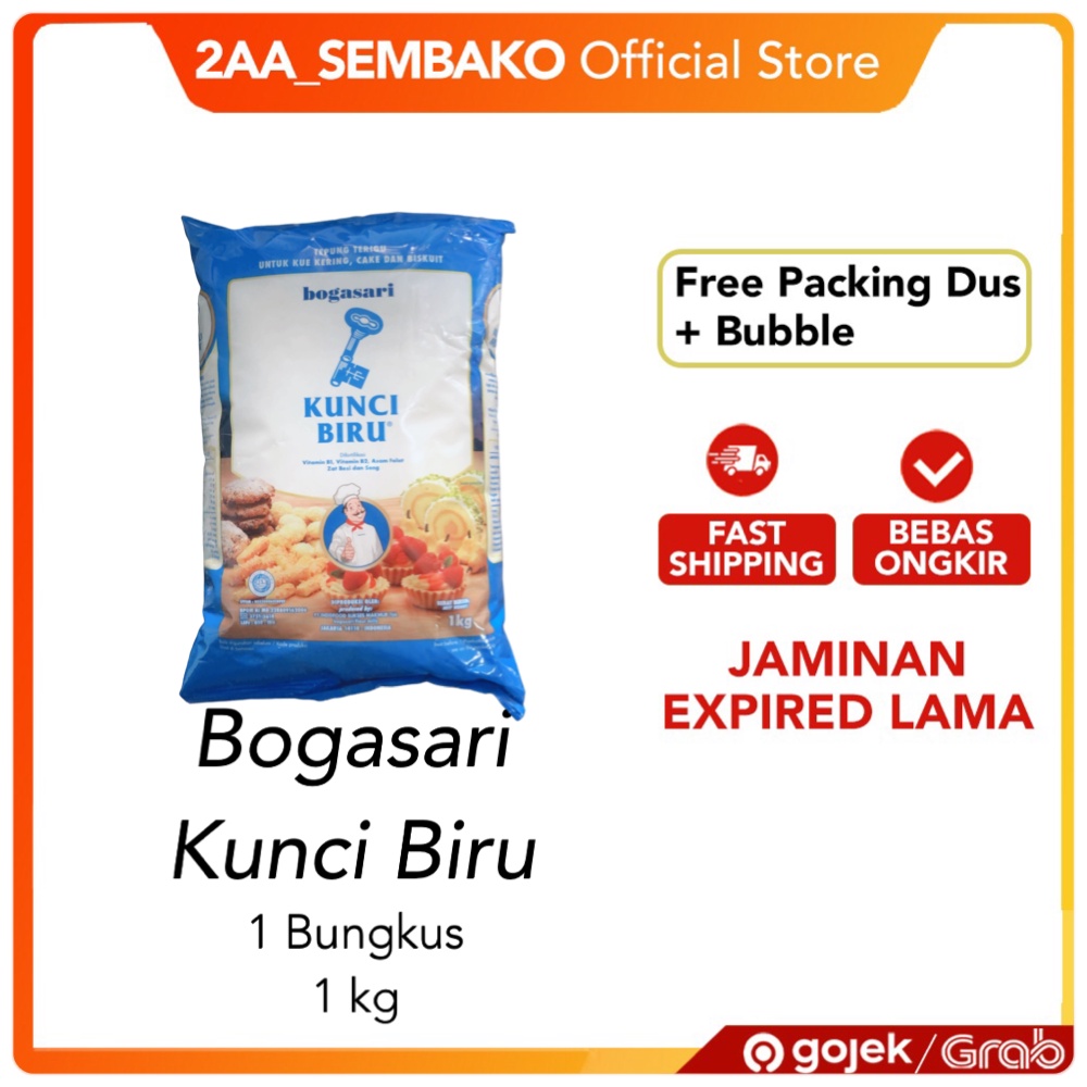 Jual Tepung Terigu Bogasari Kunci Biru Kg Shopee Indonesia