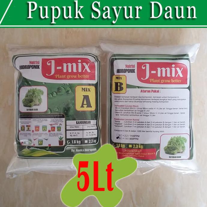 Jual Nutrisi Pupuk Hidroponik Ab Mix J Mix Sayur Daun Pekatan Liter