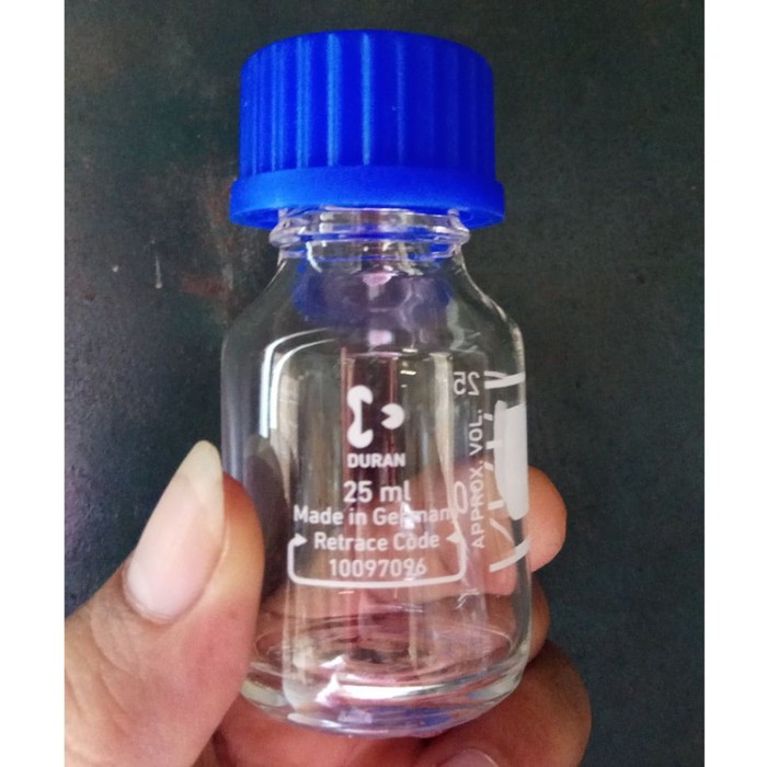 Jual Duran Laboratory Bottle 25 Ml Clear Botol Sample Laboratorium