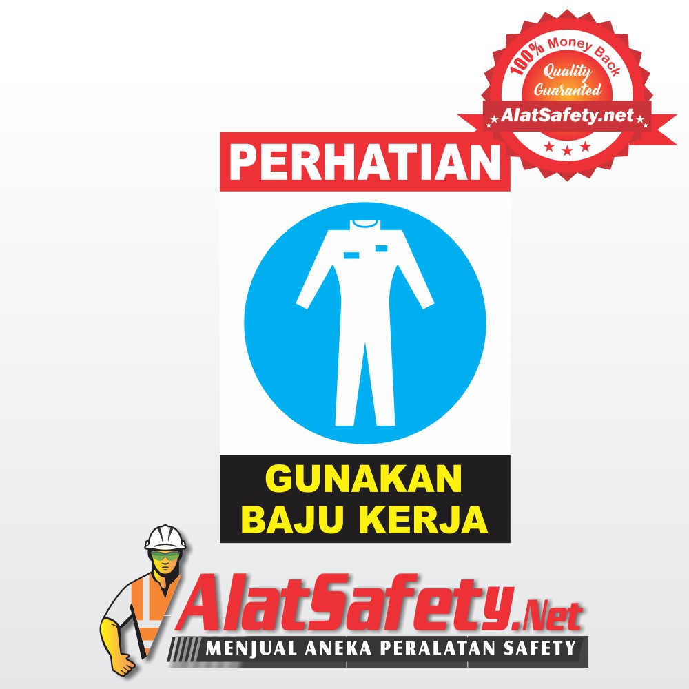 Jual Sticker Stiker Safety Gunakan Baju Kerja Sticker Tanda Shopee