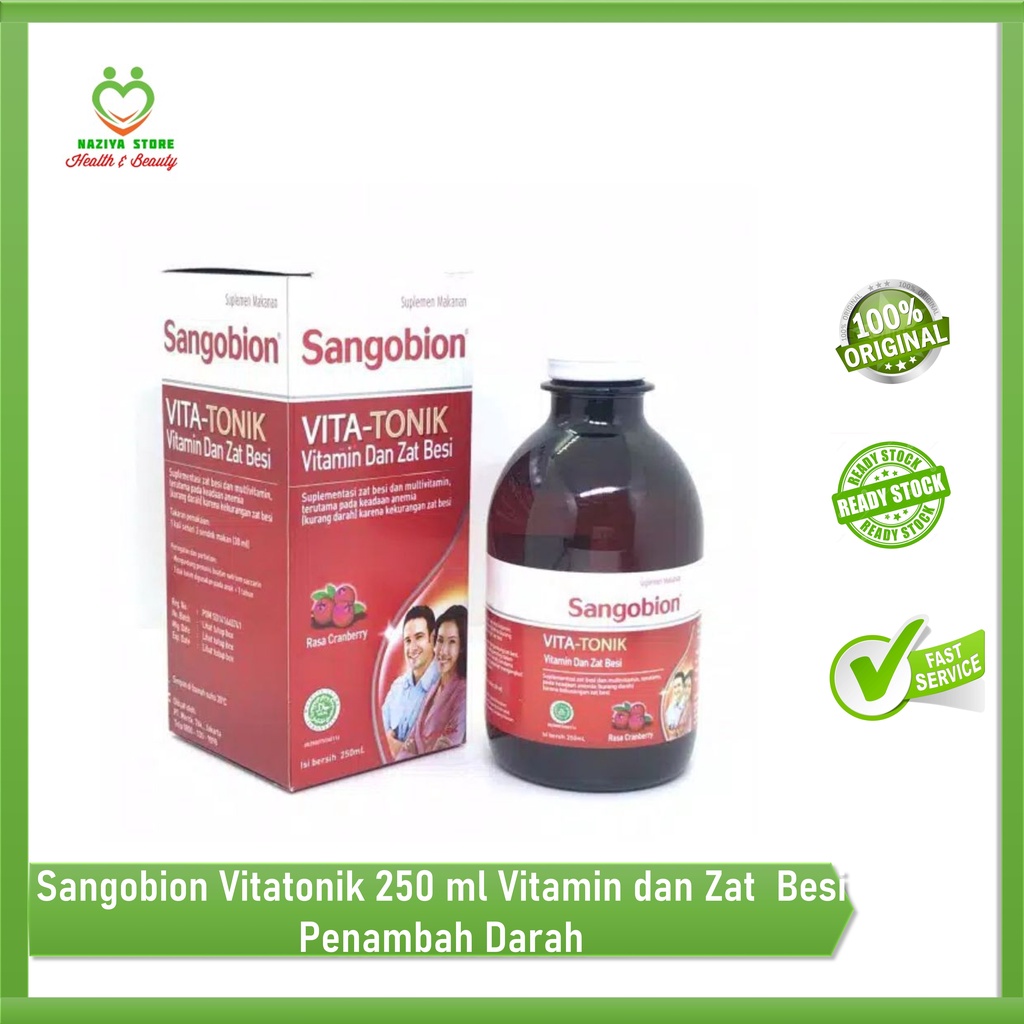 Jual SANGOBION VITATONIK 250 ML Suplemen Zat Besi Multivitamin Penambah