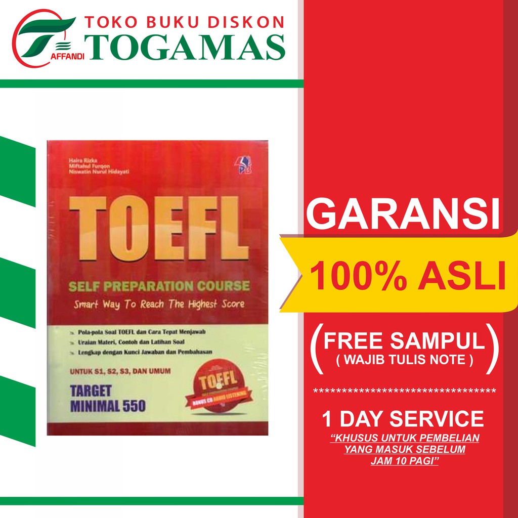 Jual TOEFL SELF PREPARATION COURSE CD Shopee Indonesia