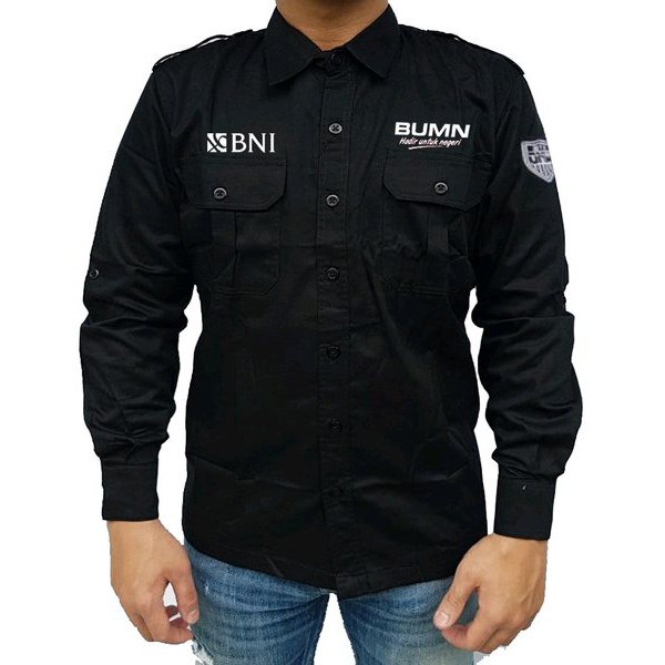 Jual Kemeja Seragam Bank BNI Baju PDH Kemeja Bank BNI Lengan Panjang