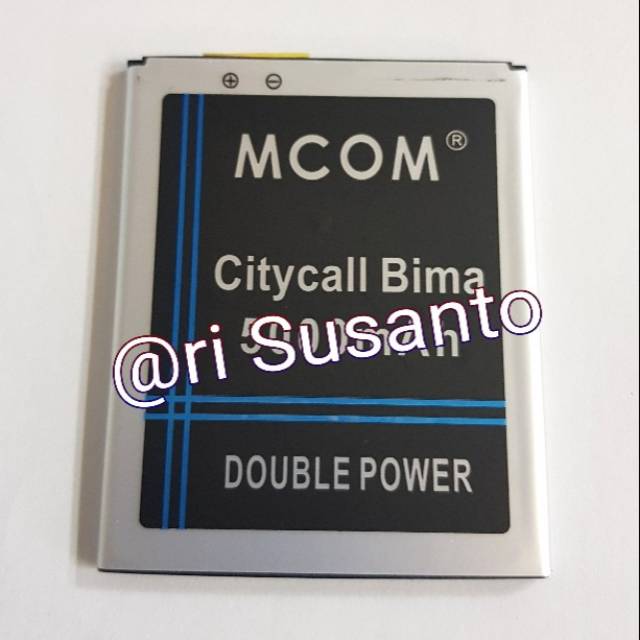 Jual Baterai MCOM For Citycall Bima Double Power 5000mAh Batere Batre