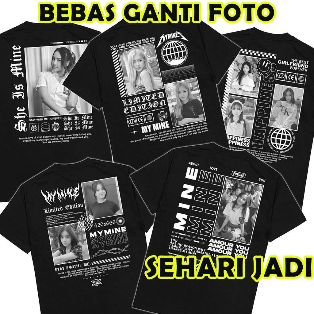 Jual Kaos Baju CUSTOM FOTO STREETWEAR BISA REQUEST DESIGN PACAR KALIAN