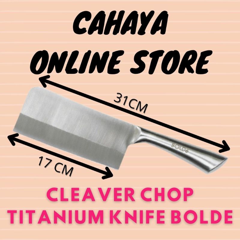 Jual Bolde Titanium Cleaver Chop Knife Pisau Dapur Pisau Daging