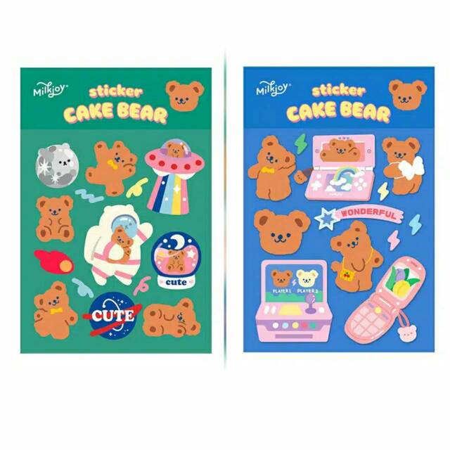 Jual Stiker Beruang Milkjoy Bear Sticker Shopee Indonesia