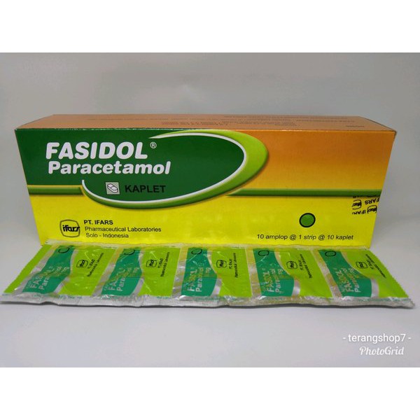 Jual FASIDOL PARACETAMOL 500mg 1 LEMBAR ISI 10 KAPLET Shopee Indonesia