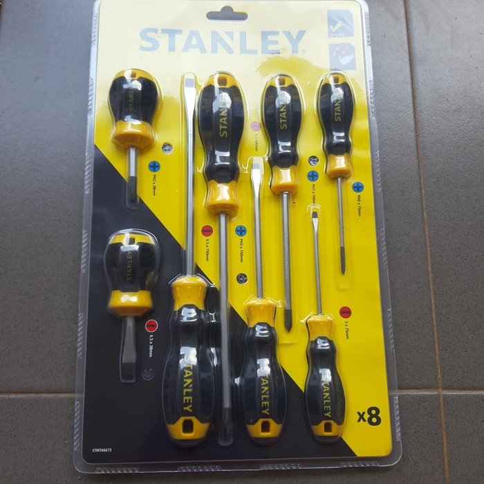 Jual OBENG SET 8PCS STANLEY CUSHION GRIP SCREWDRIVER SET STMT66673