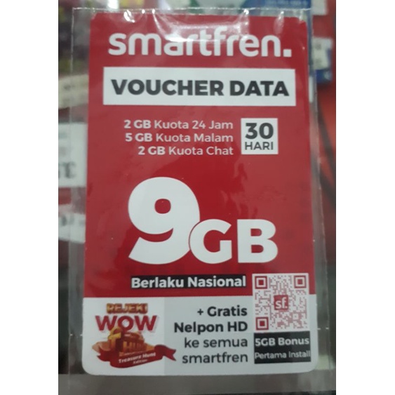 Jual Voucher Smartfren 9Gb Masa Aktif 30Hari Shopee Indonesia