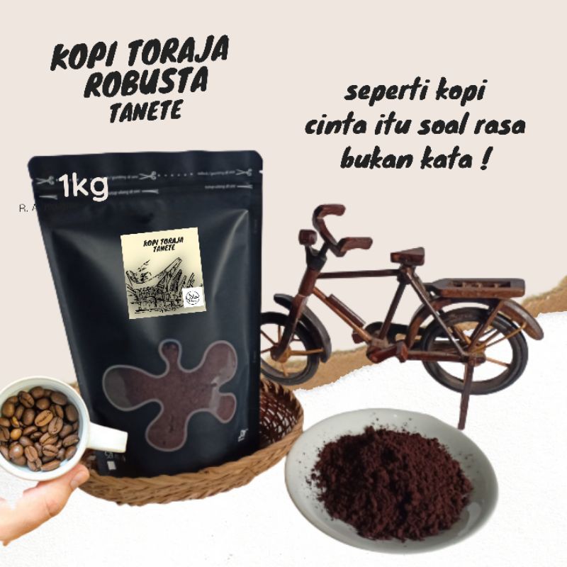 Jual KOPI TORAJA ROBUSTA 1Kg HITAM ORINGINAL SAPAN Bubuk Dan Biji