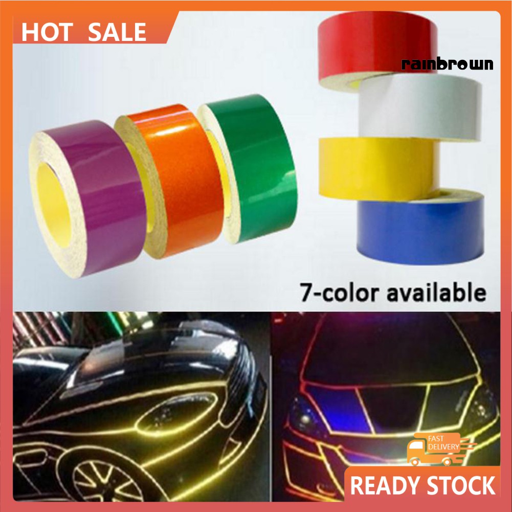 Jual Stiker Strip Peringatan Reflektif Ukuran M X Cm Untuk Body Mobil