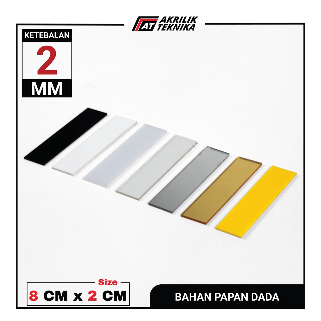 Jual Akrilik Papan Nama Dada Acrylic Name Tag Varian Warna Shopee