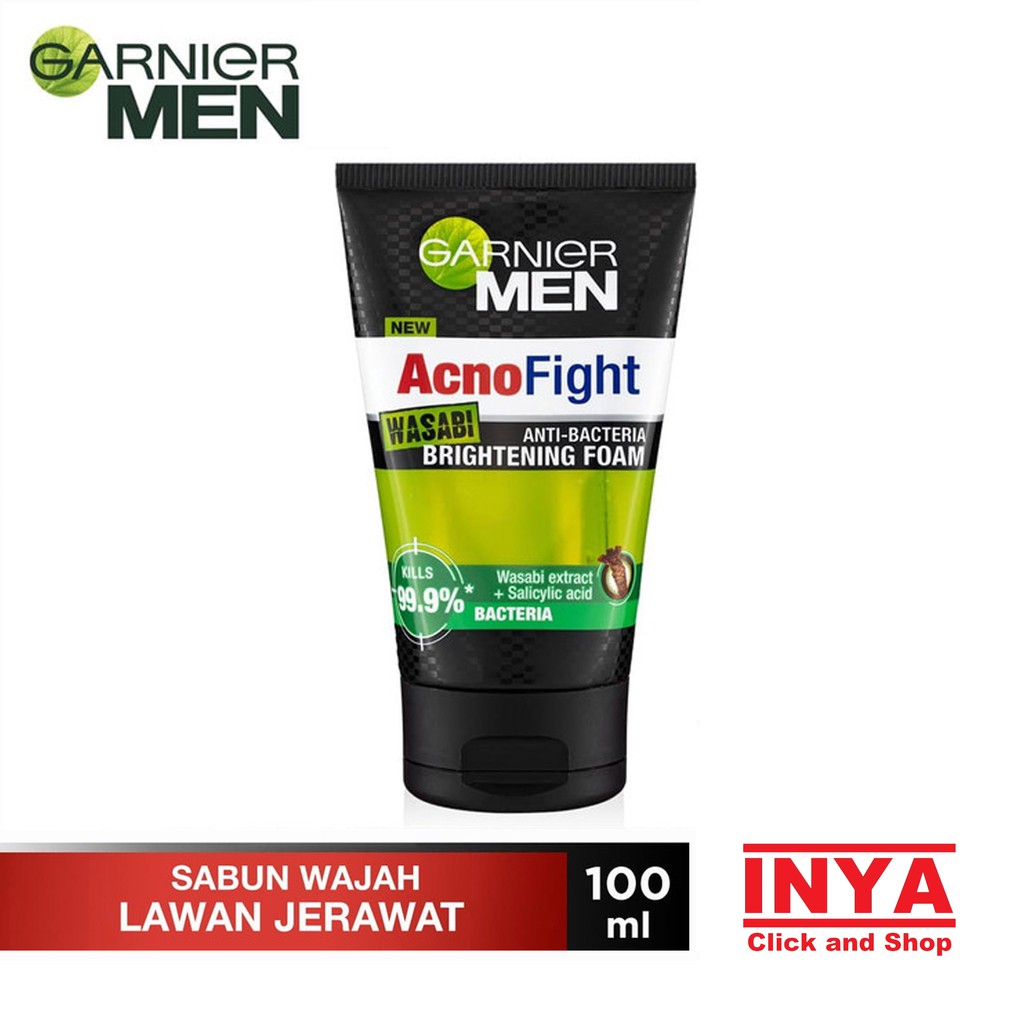 Jual Garnier Men Acno Fight Wasabi Anti Bacteria Brightening Foam Ml