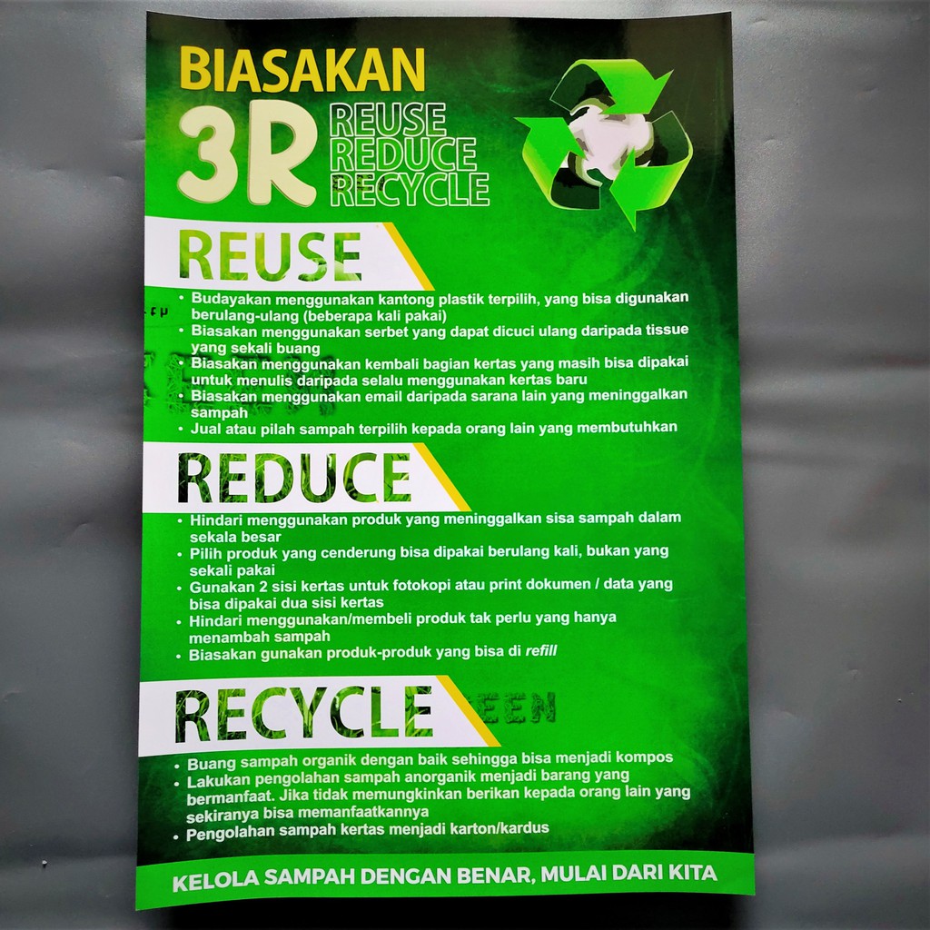 Jual Poster Mengelola Sampah Dengan Sistem R Poster Peduli