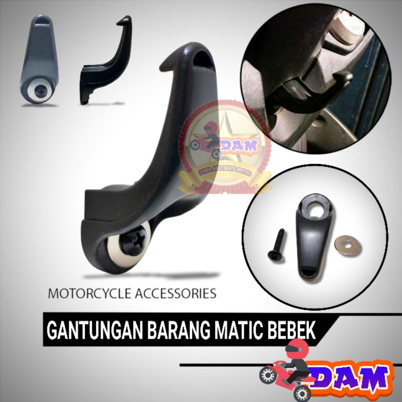 Jual Gantungan Barang Motor Matic Bebek Universal Plastik Beat Mio