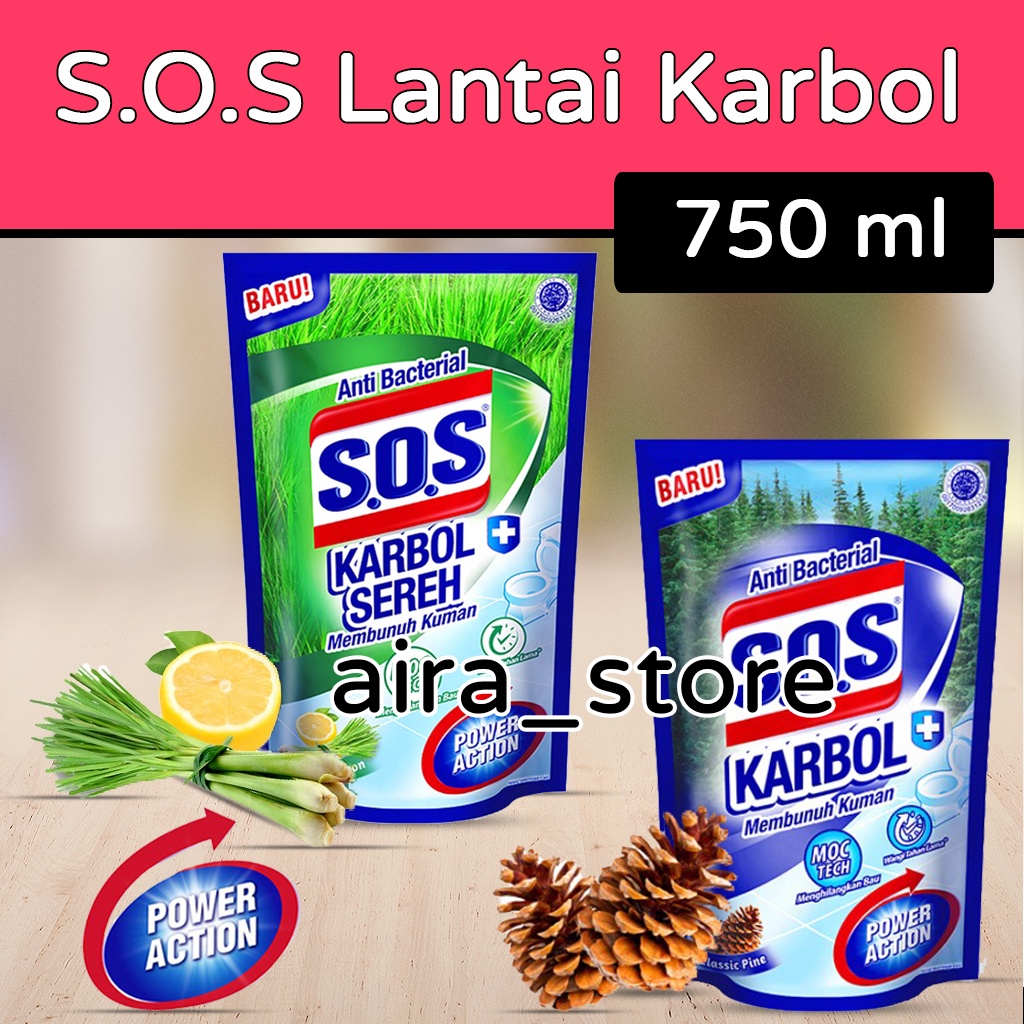 Jual Sos Karbol Anti Bacterial Refill Isi Ulang Ml Pembersih