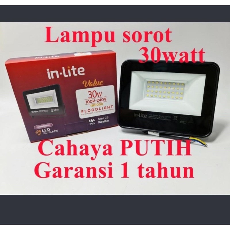 Jual Lampu Sorot Led In Lite 30 Watt Kap Sorot Led 030 Value 30 W