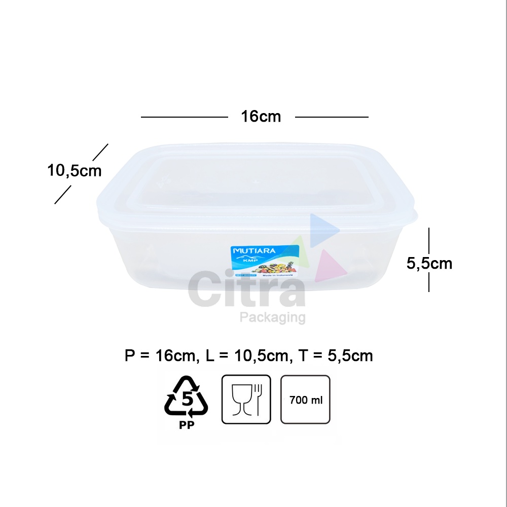 Jual Kotak KMP 700ml Foodbox Tempat Bekal Kotak Plastik