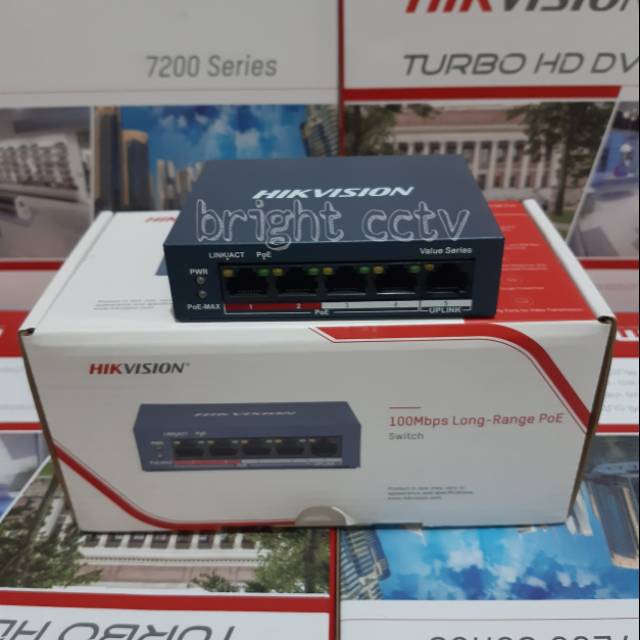 Jual Switch Hub POE Hikvision 4 Port DS 3E0105P E M Shopee Indonesia