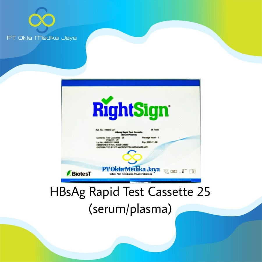 Jual Rightsign Hbsag Rapid Test Cassette Serum Plasma Shopee