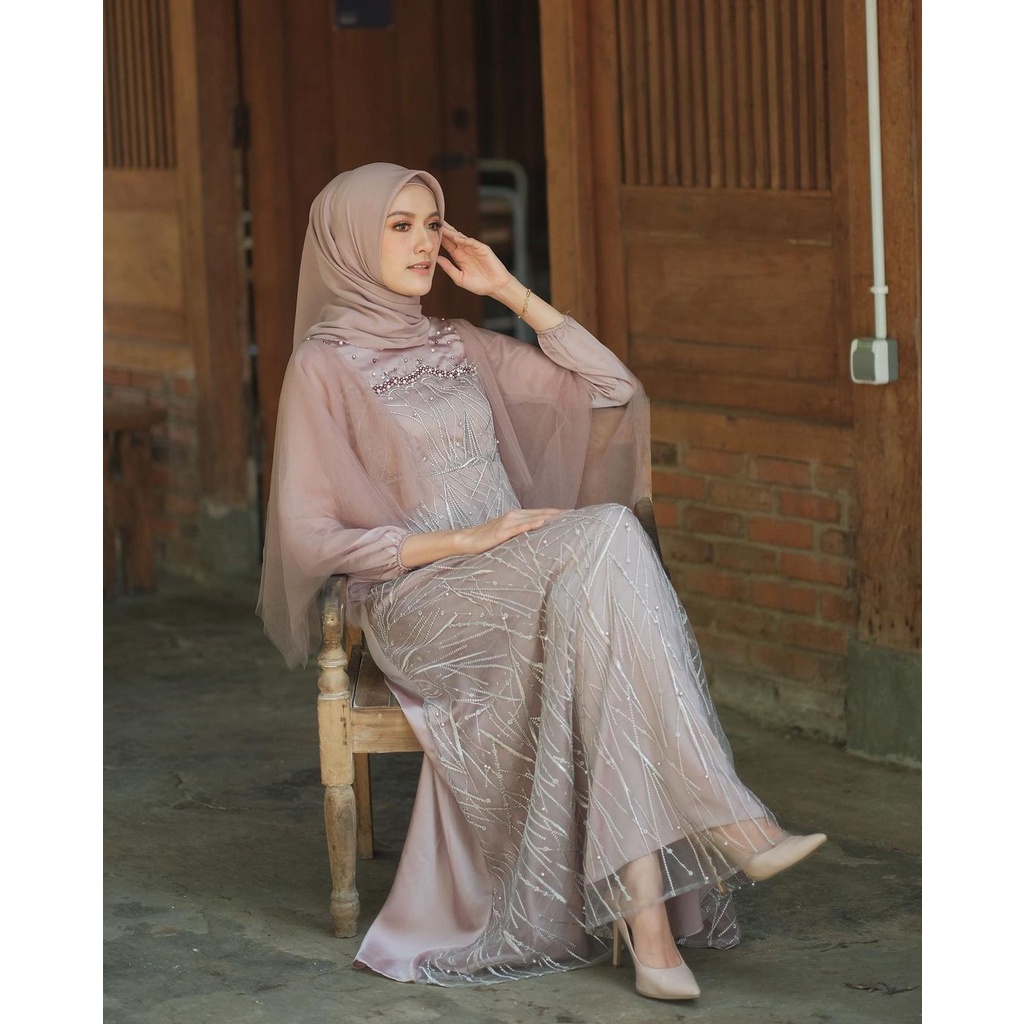 Jual JUMBO ADA MODEL BARU GAMIS BURKAT LUNA GAUN MAXI DRESS BRUKAT