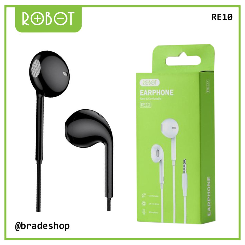 Jual Handsfree Robot RE40 RE10 Wired Headset Semi In Ear Clear