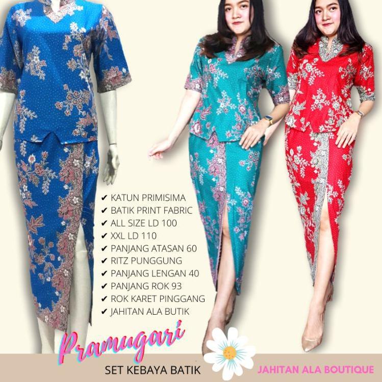 Jual New Model COD Seragam Kebaya Kartini XL XXL JUMBO Kebaya Batik