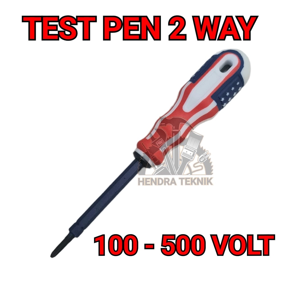 Jual OBENG TESPEN HD TEST PEN LISTRIK 100 500V AC TESTPEN BOLAK BALIK 2