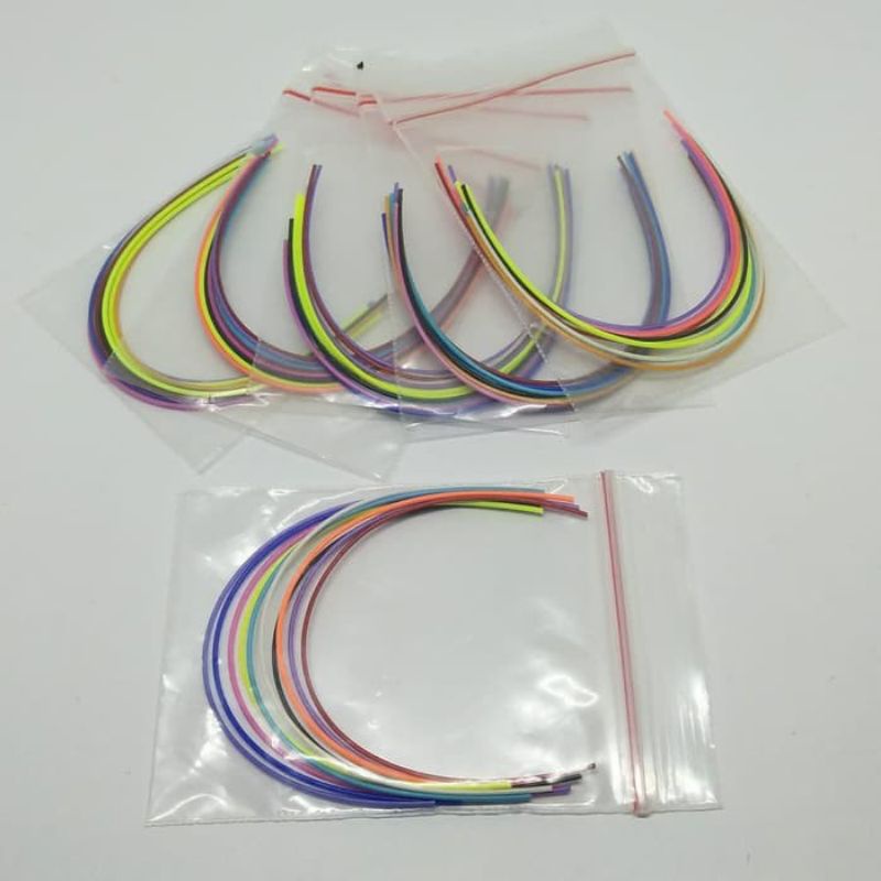 Jual Kawat Behel Rubber Wire Tebal Isi Warna Campur Shopee Indonesia