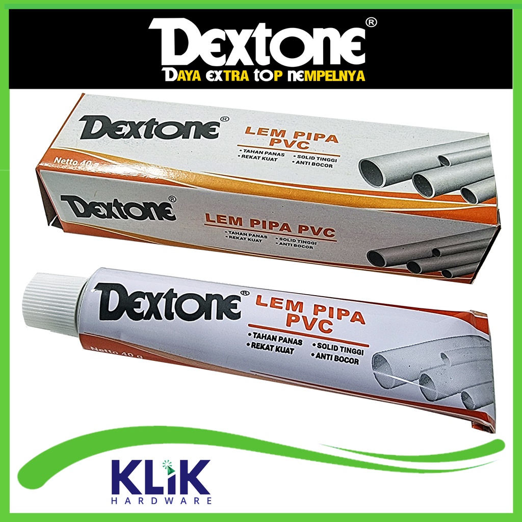 Jual Dextone Lem Pipa PVC Paralon Tube Odol 40 Gram Shopee Indonesia