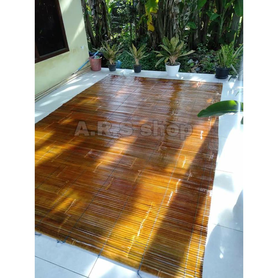 Jual Tirai Bambu Uk 60 Cm X 200 Cm Krey Jendela Kerai Bambu Plitur