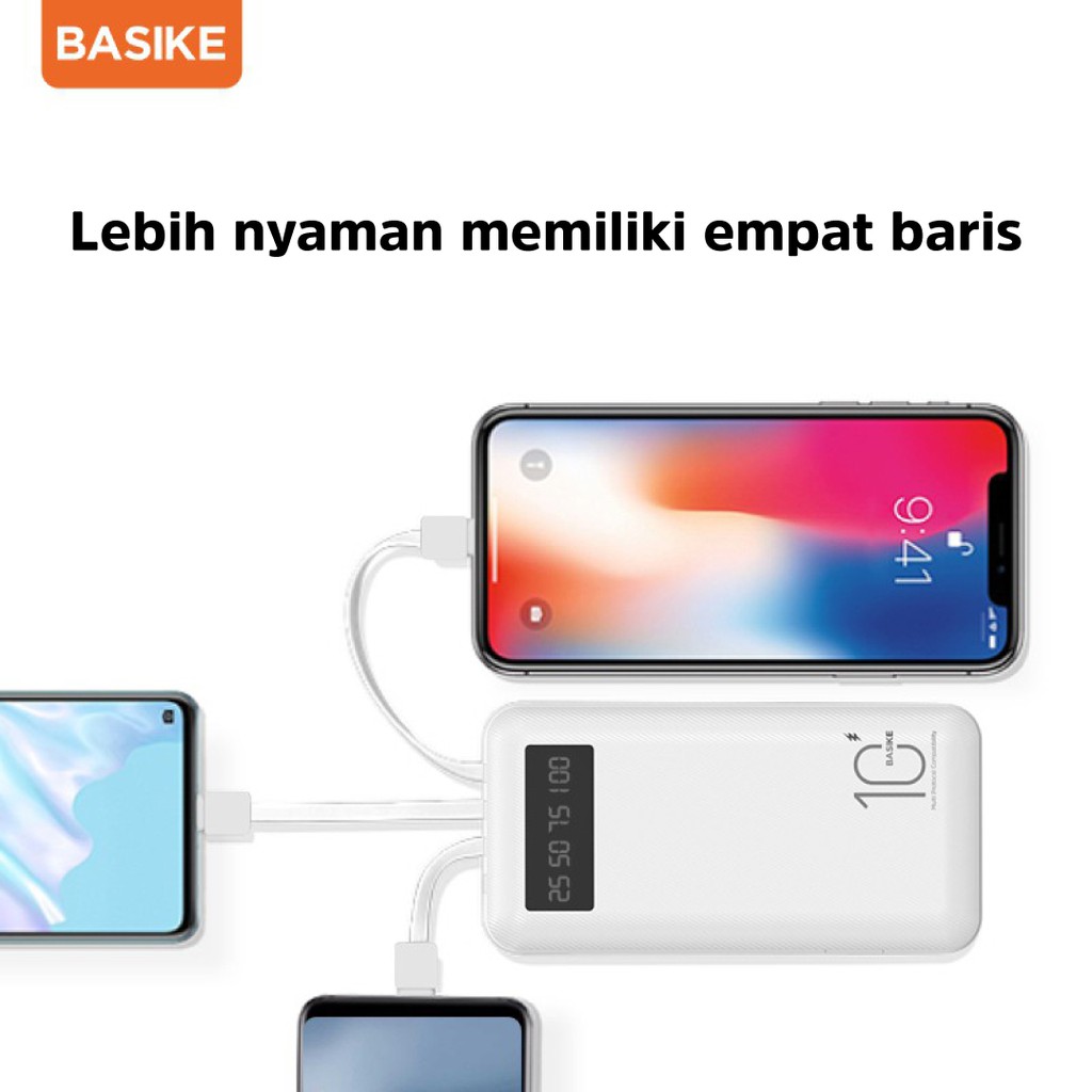 Jual Basike Powerbank Mah Fast Charging Murah Mini Lcd With Kabel