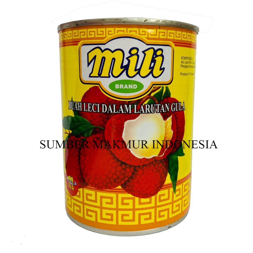 Jual Mili Lychee Buah Kalengan Leci Dalam Sirup Gram Eceran