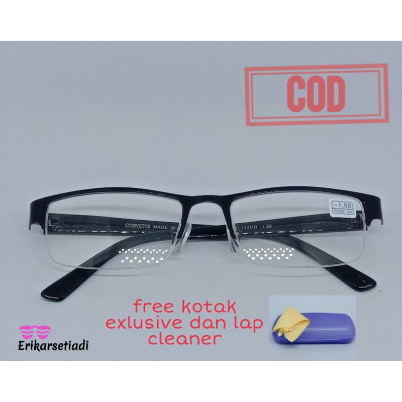 Jual Kacamata Minus Super Fokus Frame Optik Titanium Pria Wanita