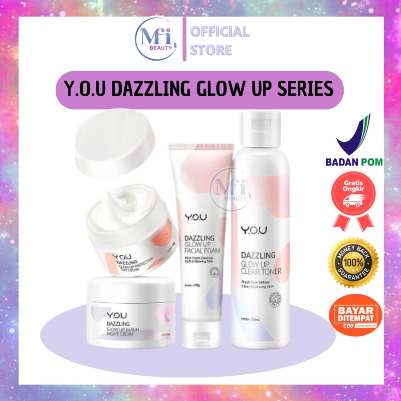 Jual Mfi You Dazzling Glow Up Series Facial Foam Toner Day Night