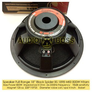 Jual Speaker Full Range Inch In In Black Spider Bs Black