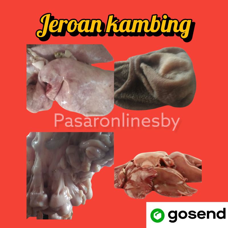 Jual Pasar Gubeng Hati Kambing Jeroan Babat Usus Paru Kambing Gr