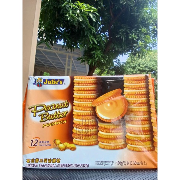 Jual Julie S Peanut Butter Sandwich Biskuit Sandwich Mentega Kacang