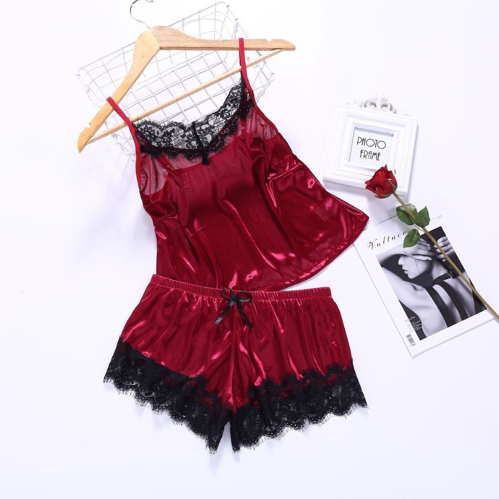 Jual Wingalery Lingerie Baju Tidur Wanita Import Sleepwear Bahan Silk