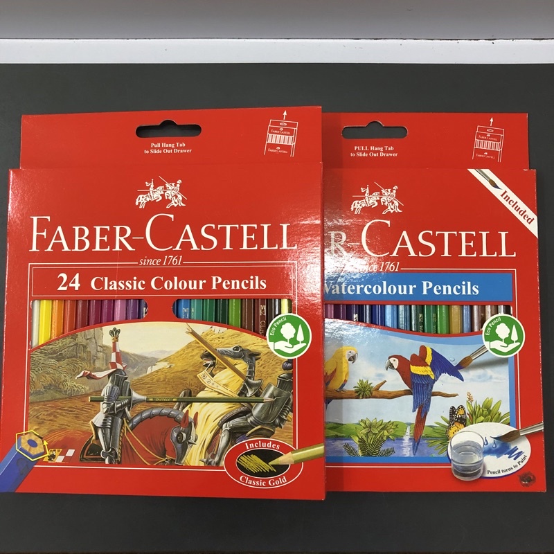 Jual Faber Castell Pensil Warna Isi 24 Classic Dan Watercolour Shopee