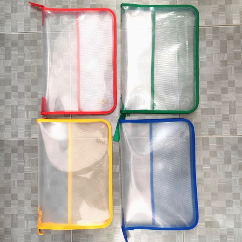 Jual Map Plastik Resleting Jaring Zipper Bag File F Shopee Indonesia