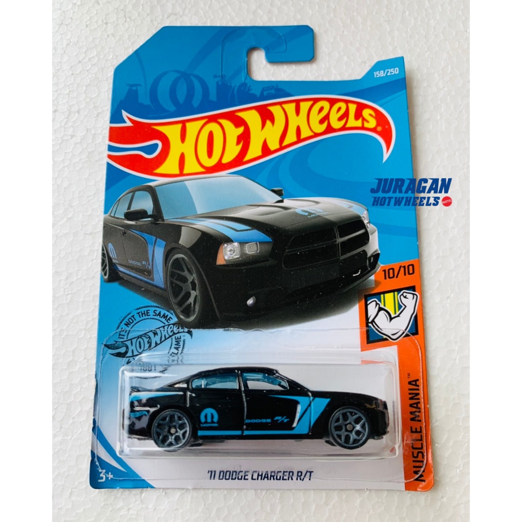 Jual HOT WHEELS HOTWHEELS 11 DODGE CHARGER R T HITAM MUSCLE MANIA CAR