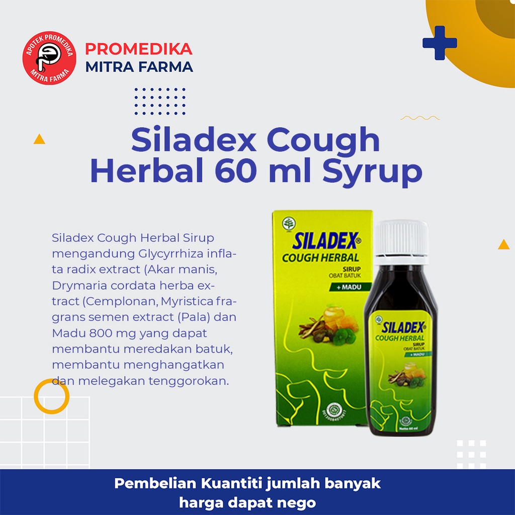 Jual Siladex Cough Herbal 60 Ml Syrup Botol Obat Demam Batuk Dan